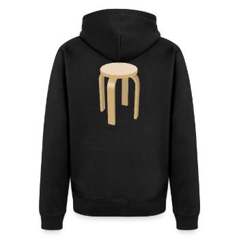 sofa couch chair table stuhl tisch lamp lampe benc - Unisex Premium Bio Zip Hoodie - Schwarz - Hinten - Nico (187cm)