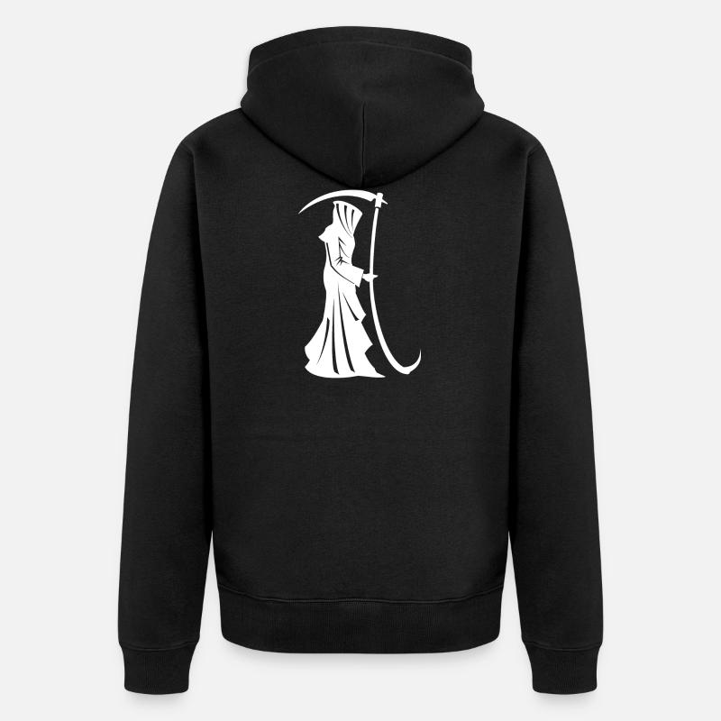 Sensenmann, Reaper - Unisex Premium Bio Zip Hoodie - Schwarz
