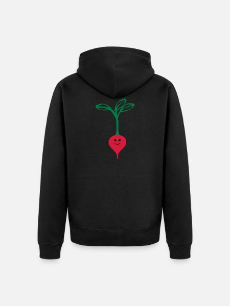 Radis - Veste à capuche bio Premium Unisexe - noir