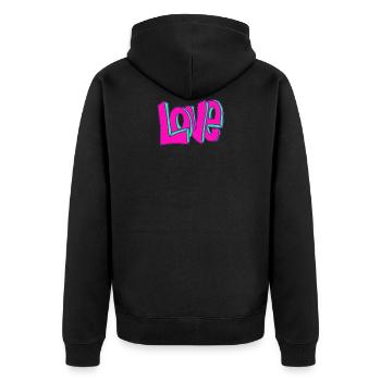 Graffiti Love - Veste à capuche bio Premium Unisexe - noir - Dos - Nico (187cm)