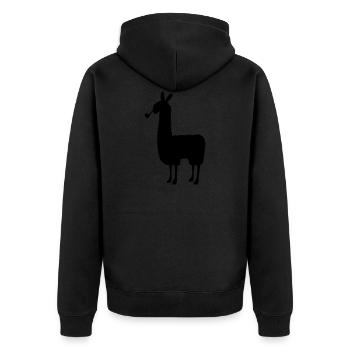 fumer le lama - Veste à capuche bio Premium Unisexe - noir - Dos - Nico (187cm)