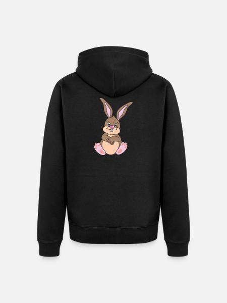 Easter motive Easter Easter bunny - Unisex Premium Organic Zip Hoodie - black