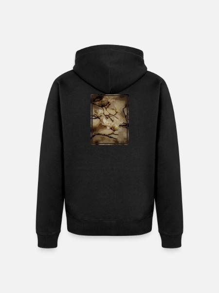Fleurs pittoresques I - Veste à capuche bio Premium Unisexe - noir