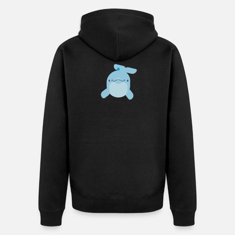 Delfin - Unisex Premium Bio Zip Hoodie - Schwarz