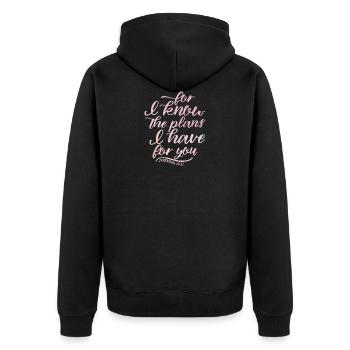 Les plans que j’ai Jérémie 29:11 Chrétien - Veste à capuche bio Premium Unisexe - noir - Dos - Nico (187cm)