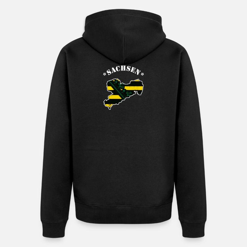 Saxe drapeau - Veste à capuche bio Premium Unisexe - noir