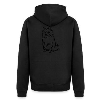 Point moyen pointu - Veste à capuche bio Premium Unisexe - noir - Dos - Nico (187cm)