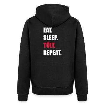 manger dormir tölt - Veste à capuche bio Premium Unisexe - noir - Dos - Nico (187cm)