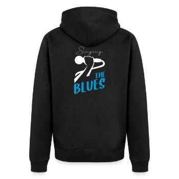 Chanter le blues - Veste à capuche bio Premium Unisexe - noir - Dos - Nico (187cm)