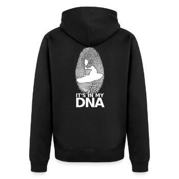 Kayak Rudern DNA Paddel Kanu Paddeln Kajak Boot - Unisex Premium Bio Zip Hoodie - Schwarz - Hinten - Nico (187cm)