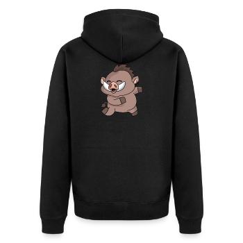 animal de danseur de sanglier dansant - Veste à capuche bio Premium Unisexe - noir - Dos - Nico (187cm)