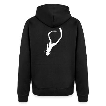 Plongeurs apnée apnée plongeurs eau mer - Veste à capuche bio Premium Unisexe - noir - Dos - Nico (187cm)