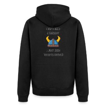 Viking suédois Drôle cadeau Suède - Veste à capuche bio Premium Unisexe - noir - Dos - Nico (187cm)