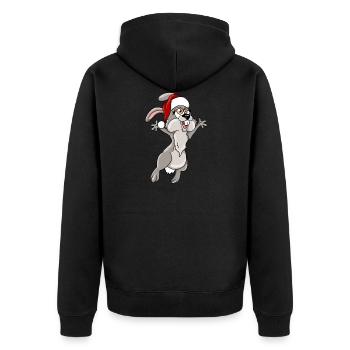 Sweet loves Christmas - Unisex Premium Organic Zip Hoodie - black - Back - Nico (187cm)