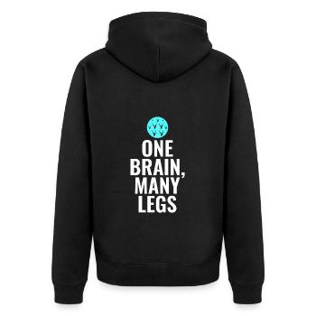Ein Gehirn Viele Beine Synchronschwimmen Schwimmer - Unisex Premium Bio Zip Hoodie - Schwarz - Hinten - Nico (187cm)