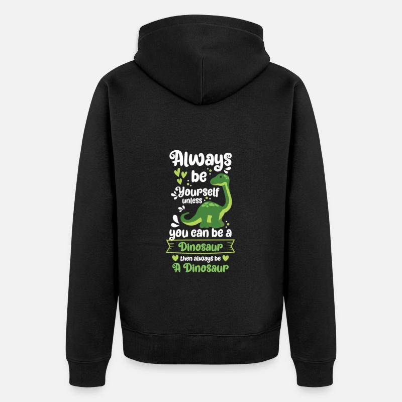 Urzeit Stegosaurus Rex Raptor - Unisex Premium Bio Zip Hoodie - Schwarz