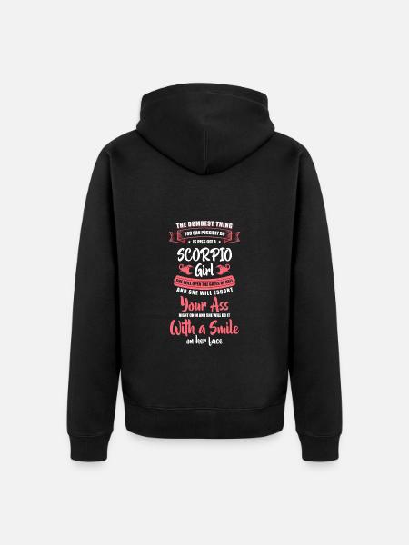 Horoscope Sting - Unisex Premium Organic Zip Hoodie - black