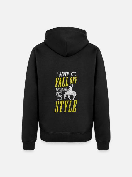 Cowboy Saddle - Unisex Premium Organic Zip Hoodie - black