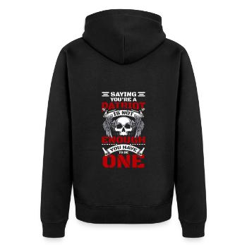 America National Park American Dream Flag - Unisex Premium Organic Zip Hoodie - black - Back - Nico (187cm)