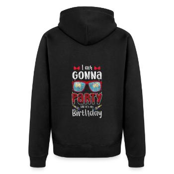 Célébrez la musique de la soirée des hommes - Veste à capuche bio Premium Unisexe - noir - Dos - Nico (187cm)