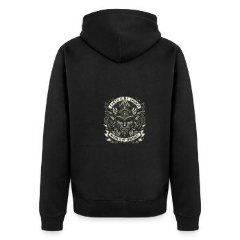 Anti-littering, Keine Umwelt, Müll Recyceln - Unisex Premium Bio Zip Hoodie - Schwarz - Hinten - Nico (187cm)