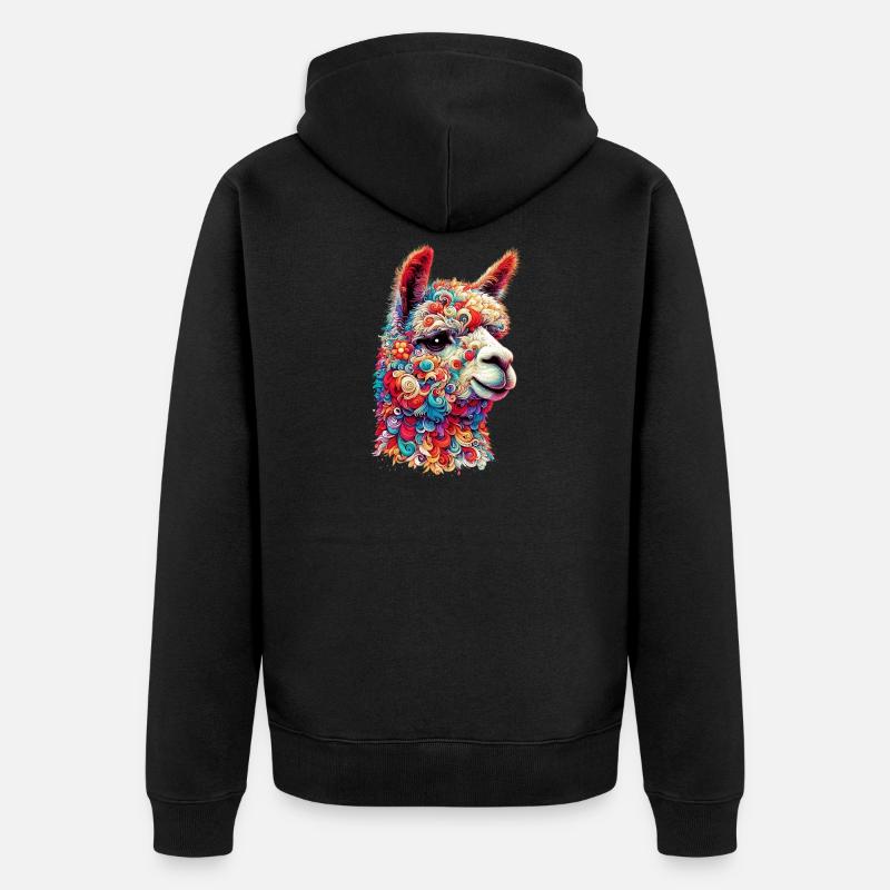 Alpaga - Veste à capuche bio Premium Unisexe - noir