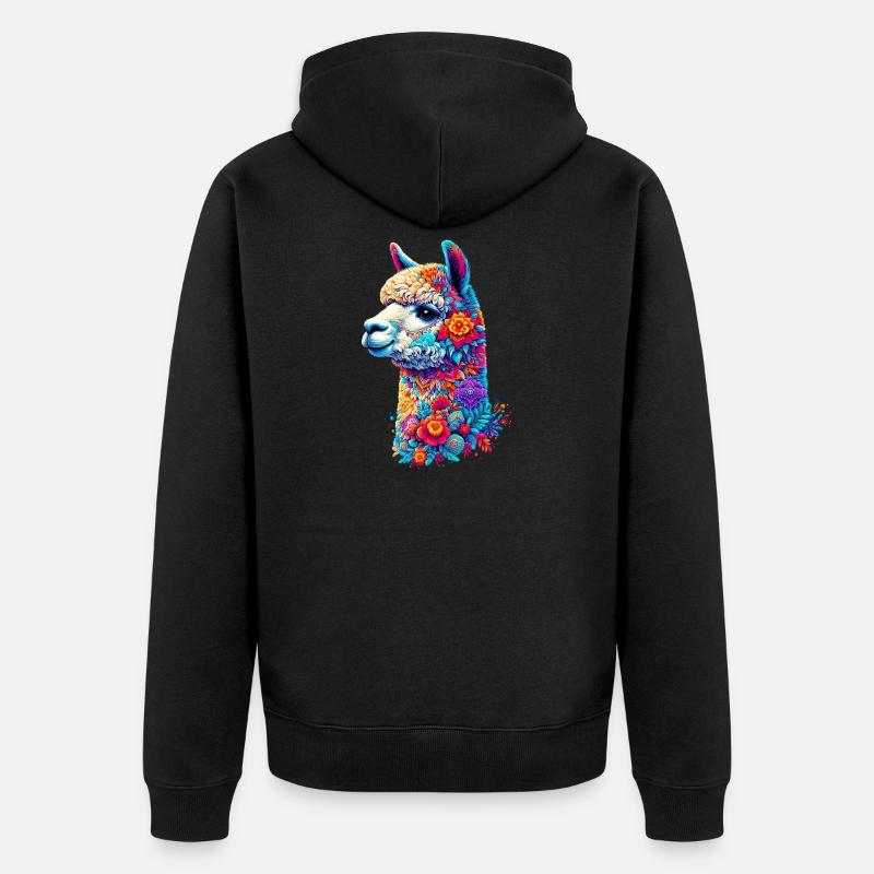 Alpaga - Veste à capuche bio Premium Unisexe - noir