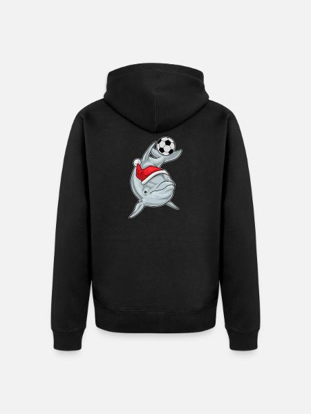 Ballon de Noël Dolphin - Veste à capuche bio Premium Unisexe - noir