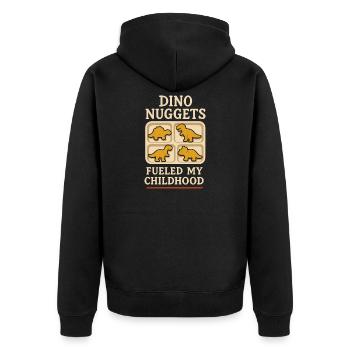 Dino Nuggets Nostalgie Drôle Snack Dinosaure - Veste à capuche bio Premium Unisexe - noir - Dos - Nico (187cm)