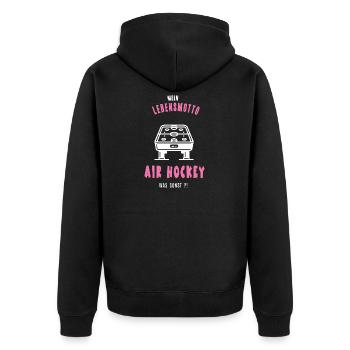 Air Hockey Air Hockey Players Air Hockey - Unisex Premium Organic Zip Hoodie - black - Back - Nico (187cm)