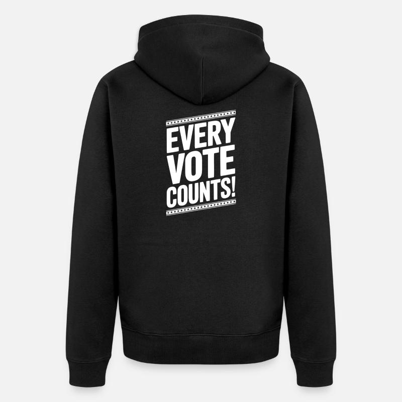 Chaque vote compte - Veste à capuche bio Premium Unisexe - noir
