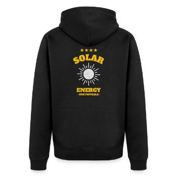 L'énergie solaire : irrésistible - Veste à capuche bio Premium Unisexe - noir - Dos - Nico (187cm)