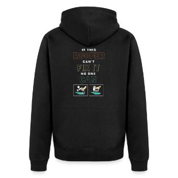 Couvreur - Veste à capuche bio Premium Unisexe - noir - Dos - Nico (187cm)
