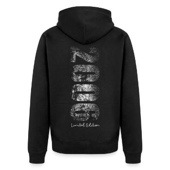 Édition limitée cadeau d’anniversaire 2006 - Veste à capuche bio Premium Unisexe - noir - Dos - Nico (187cm)