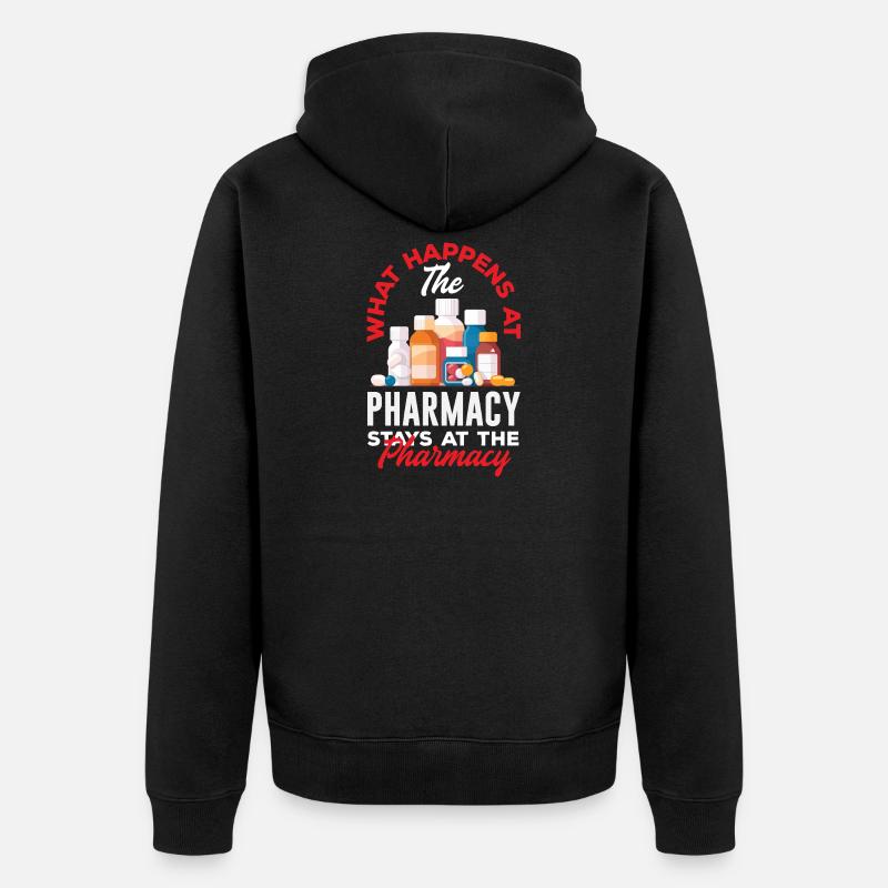 Apotheker Pharmazeutisch-technischer - Unisex Premium Bio Zip Hoodie - Schwarz
