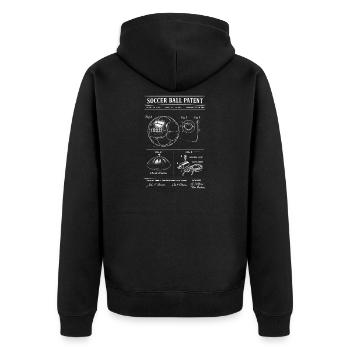 Plan de brevet pour ballon de football - Veste à capuche bio Premium Unisexe - noir - Dos - Nico (187cm)