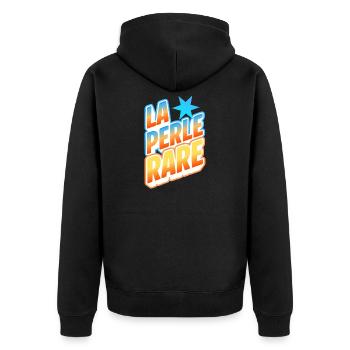 La Perle Rare, Citation Positive - Veste à capuche bio Premium Unisexe - noir - Dos - Nico (187cm)