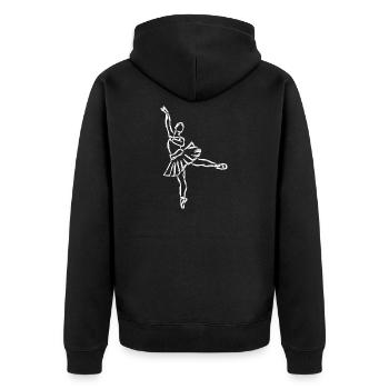 ballerine - Veste à capuche bio Premium Unisexe - noir - Dos - Nico (187cm)