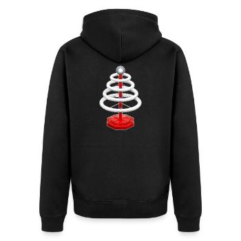 Sapin de Noël électrique - Veste à capuche bio Premium Unisexe - noir - Dos - Nico (187cm)