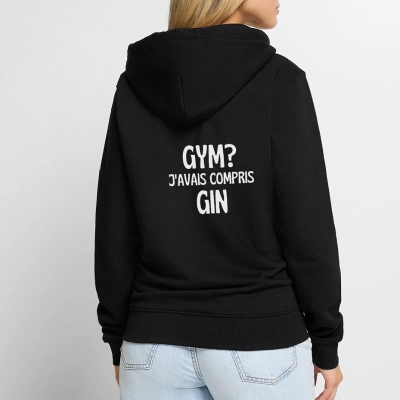j'avais compris gin Veste à capuche bio Premium Unisexe