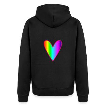 MAMAN. FÊTE DES MÈRES. BONNE FÊTE MAMAN. JE T'AIME - Veste à capuche bio Premium Unisexe - noir - Dos - Nico (187cm)
