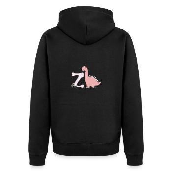 Lettre Z - Veste à capuche bio Premium Unisexe - noir - Dos - Nico (187cm)