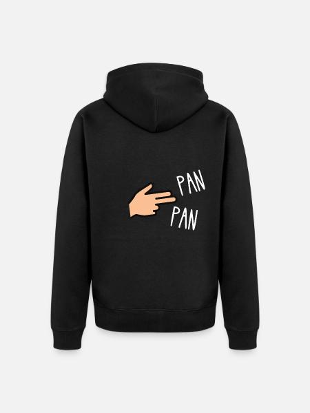 pan pan - Veste à capuche bio Premium Unisexe - noir