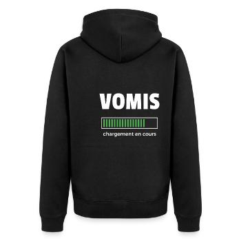 vomis chargement en cours - Veste à capuche bio Premium Unisexe - noir - Dos - Nico (187cm)