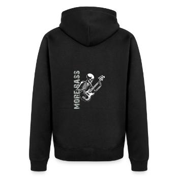 Plus Basse - Skeleton avec Basse - Veste à capuche bio Premium Unisexe - noir - Dos - Nico (187cm)