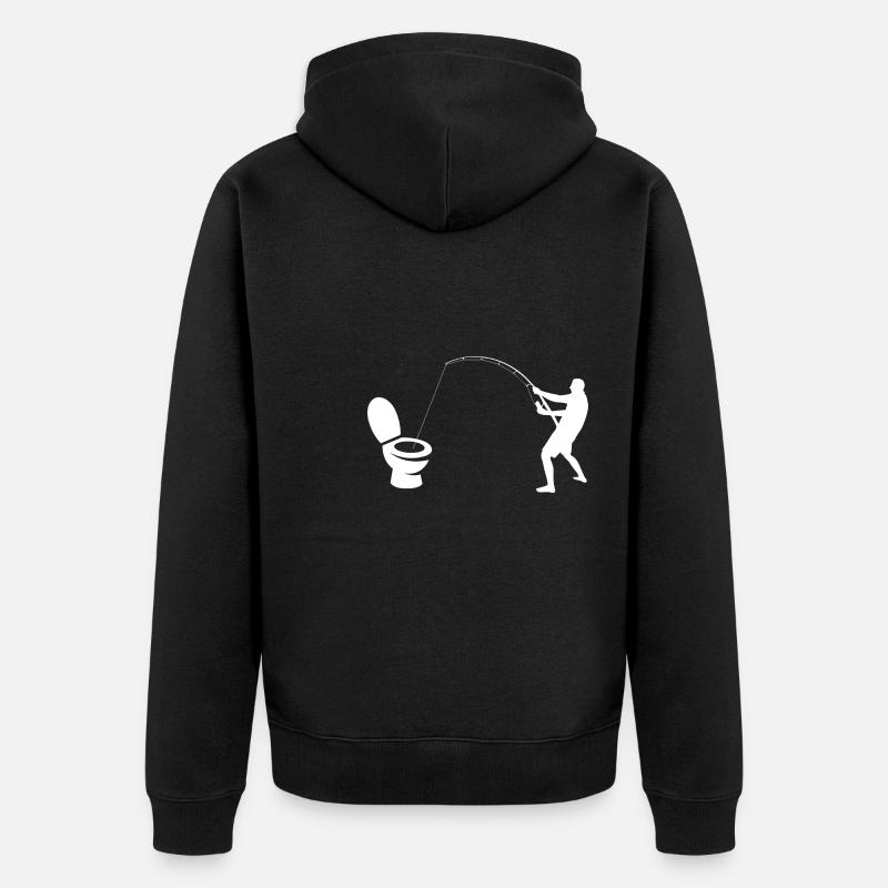 pêcheur de toilettes - Veste à capuche bio Premium Unisexe - noir