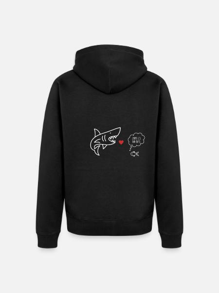 j'aime les bad boys - Veste à capuche bio Premium Unisexe - noir