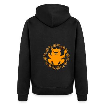 Ours - Panda Forêt Nature Liberté Sauvage - Veste à capuche bio Premium Unisexe - noir - Dos - Nico (187cm)