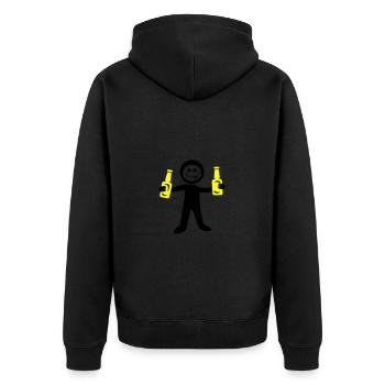 Figurine bâton de bière - Veste à capuche bio Premium Unisexe - noir - Dos - Nico (187cm)