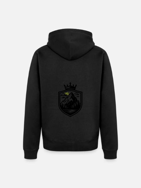 Mountain Landscape Nature - Unisex Premium Organic Zip Hoodie - black